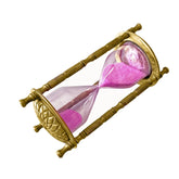 Brass Sandtimer Hourglass with Pink Sand and Antique Finish